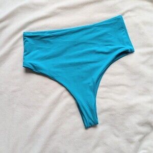 PO swim by Ava Frati High Waisted Thong Bikini Bottom IGGY Bottom Red Swimsuit